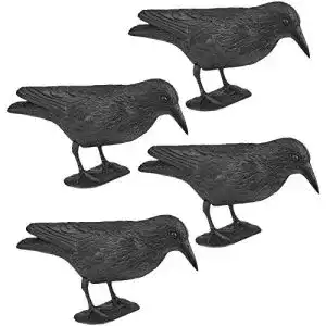 Taubenschreck WELLGRO 4 x Vogelschreck – Krähe sitzend