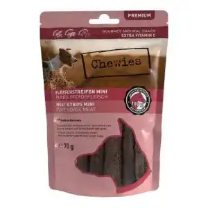 Hundefutter-Pferd Chewies Fleischstreifen MINI Hundeleckerli