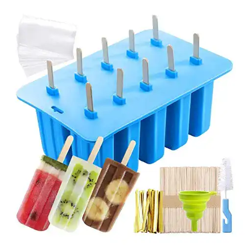 Eis-am-Stiel-Formen MojiDecor Silikon, 10 Popsicle Formen