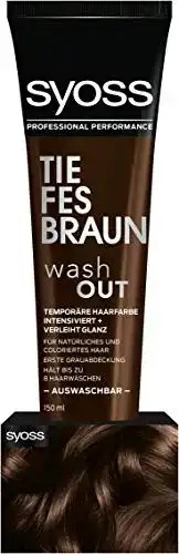 Syoss-Haarfarbe Syoss Wash Out Temporäre Haarfarbe Tiefes Braun