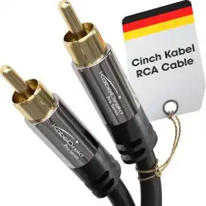 Subwoofer-Kabel KabelDirekt, 5 m, Cinch-, 1 Cinch auf 1 Cinch