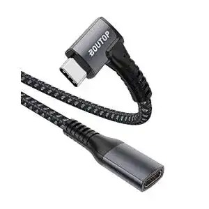 USB-C-Verlängerungskabel BOUTOP Rechter Winke, 100W USB 3.2