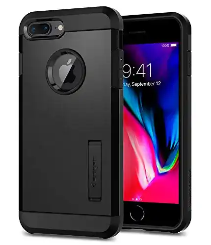 iPhone-8-Plus-Hüllen Spigen Tough Armor Hülle, Schwarz