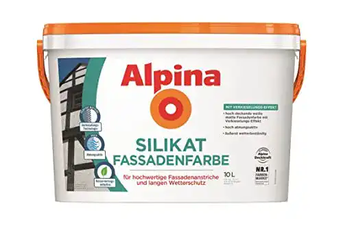 Silikatfarbe-Aussen Alpina Farben GmbH Alpina 10 L Silikat Weiß