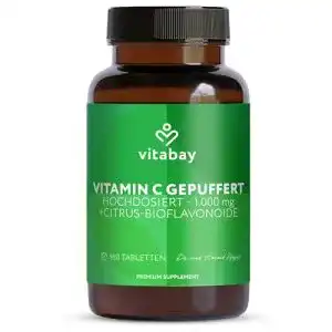 Vitamin C vitabay + Bioflavonoide 1000 mg, 100 vegane Tabletten