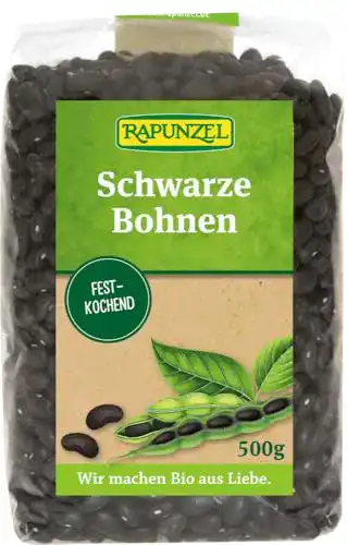 Schwarze Bohnen Rapunzel Bio Bohnen schwarz (1 x 500 gr)
