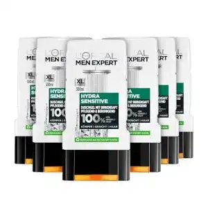 L Oreal-Duschgel L’Oréal Men Expert, Hydra Sensitive, 6 x 300 ml
