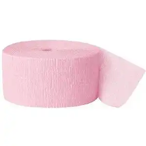 Luftschlangen Unique Party Supplies Krepp-Papier 24 m Hellrosa