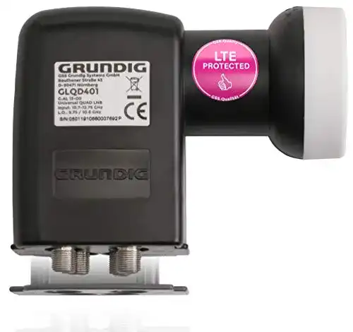 LNB GRUNDIG Quad -Digital, 4 Teilnehmer mit LTE-Filter