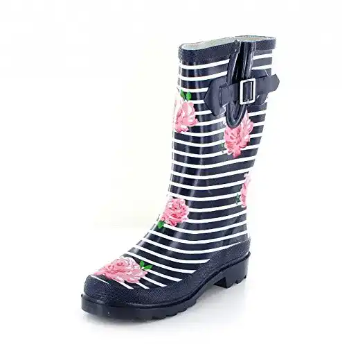 Gummistiefel Damen Beck Damen Stripes Gummistiefel, Blau