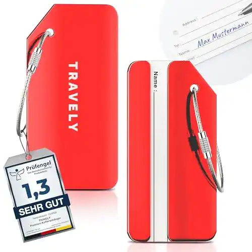 Kofferanhänger Travely, Premium, extra sicher und auffällig