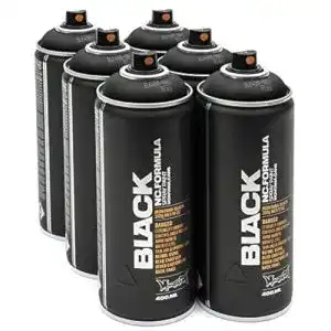 Montana-Spraydosen Montana Black 6x 400ml Black Sprühdosen