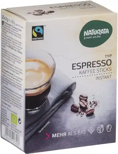 Espresso-Sticks Naturata Bio Espresso Kaffee-Sticks, 2 x 50 gr