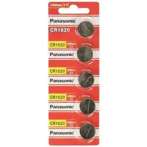 CR1620 Panasonic Lithium-Knopfzellen, 3V, 5 Stück