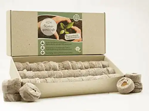 Quelltabletten Loveplants Kokos mit Nährstoffen, 42 Stück