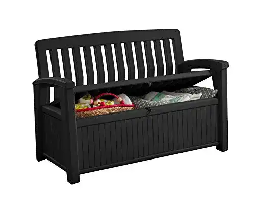 Gartenbank mit Stauraum Keter Patio Bench Sitztruhe, 227 L