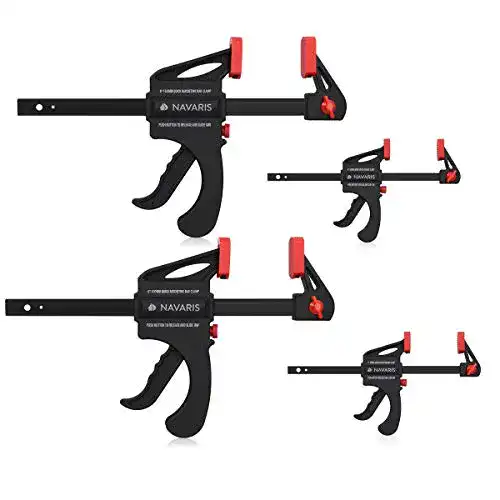 Einhandzwinge Navaris 4x n Spanner Set – Spannweite: 10-15cm