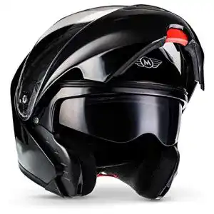 Klapphelm Moto Helmets MOTO Helmets® F19 „Gloss Black“