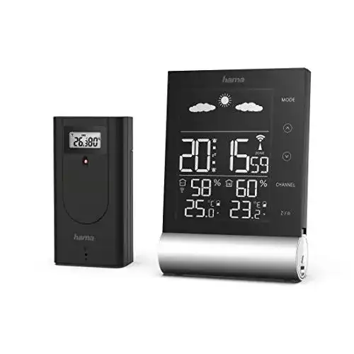 Hama-Wetterstation Hama, Funk mit Außensensor „Black Line“