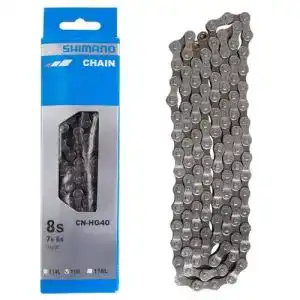 Fahrradkette 8-fach SHIMANO Kette HG40, schwarz