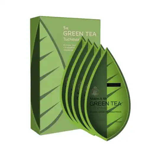 Grüntee-Maske Sisters & Me 5x Grüner Tee Tuchmasken Set