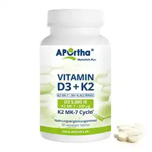 Vitamin-D3-K2 APOrtha, 365 vegetarische Tabletten hochdosiert