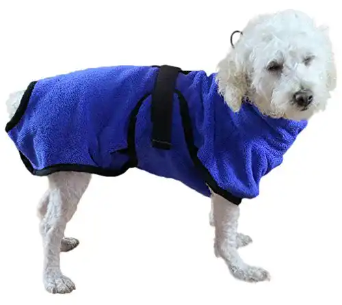 Hundebademantel hikong Mikrofaser Hundemantel Doggy Dry