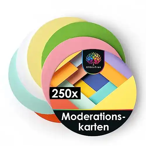 Moderationskarten OfficeTree 250x Rund 10cm, 6 Farben