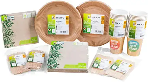 Die beste Bio-Einweggeschirr Heku 30011-02: Bio-Einweg-Set be Green 2026 Test Bestseller Bio-Einweggeschirr Heku 30011-02: Bio-Einweg-Set be Green