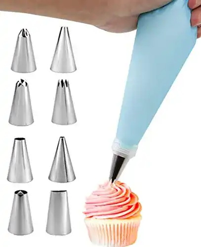 Silikon-Spritzbeutel ILLUVA 8 Stücke Spritztüllen Set