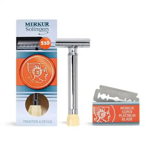 Merkur-Rasierhobel MERKUR Rasierer verstellbar, Chrom-Griff, lang