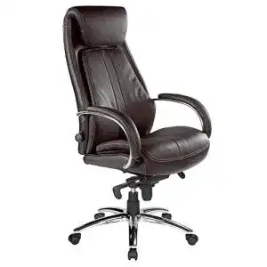 Bürostuhl Echtleder Kijng Chefsessel Throne, Brau, ergonomisch