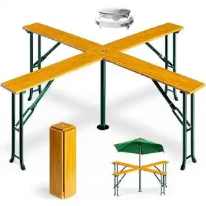 Bierzelttisch Deuba Stehtisch Quattro XXL Biertisch Hoch