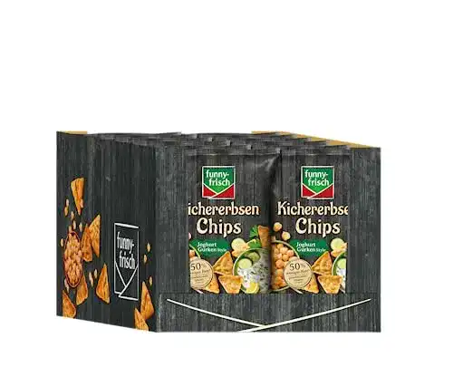 Kichererbsen-Chips Funny-Frisch, Joghurt Gurken Style, 12 x 80 g