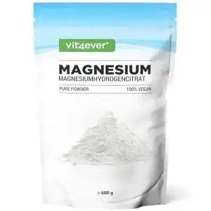 Magnesiumcitrat-Pulver Vit4ever Magnesium Pure, 600 g Pulver