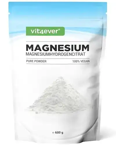 Magnesium hochdosiert Vit4ever Magnesium Pure, 600 g Pulver