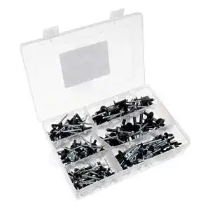 Blindnieten OTOTEC 200 Stücke Schwarz Aluminiumkern Ziehen Set