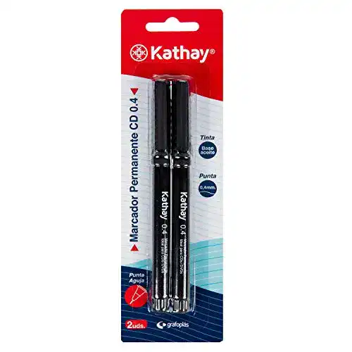 CD-Marker Kathay 86211210 2, schwarz, Nadelspitze 0,4 mm