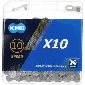 Fahrradkette 10-fach KMC Unisex Erwachsene Grey X10 10-Fach