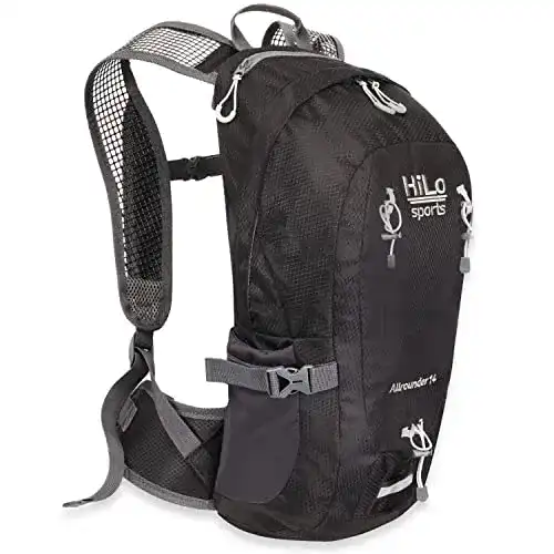 Rucksack mit Netzrücken HiLo sports Radrucksack Allrounder 14 L