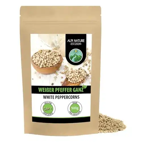 Weißer Pfeffer Alpi Nature Pfeffer weiß ganz, 500g
