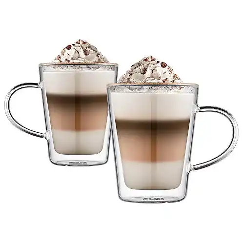 Doppelwandige Gläser Ehugos 2er Set 300ml Latte Macchiato