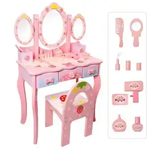 Schminktisch-Kinder CCLIFE Kinder Schminktisch Holz