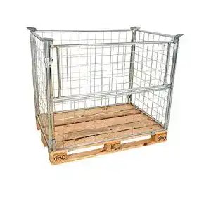 Gitterbox E.S.B. Abrollwerk Gitteraufsatzrahmen galvanisch blau