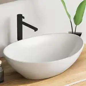 Aufsatzwaschbecken VMbathrooms Oval mit Lotus-Effekt