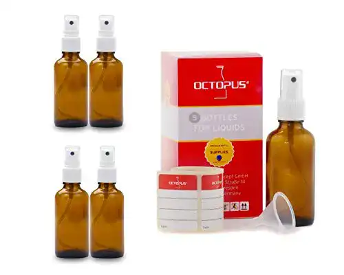 Sprühflasche 50ml Octopus 5 x 50 ml Braunglasflaschen