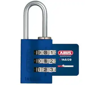 Abus-Zahlenschloss ABUS Zahlenschloss 145/20 Blau – Level 3