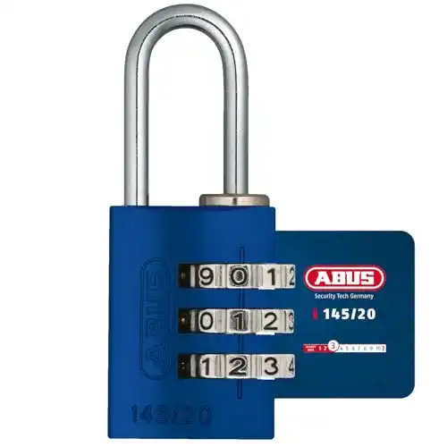 Abus-Zahlenschloss ABUS Zahlenschloss 145/20 Blau – Level 3
