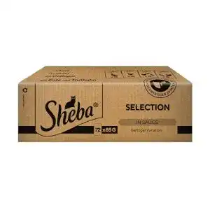 Katzenfutter Sheba Selection, mit Geflügel in Sauce 72 x 85g