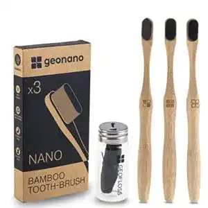 Aktivkohle-Zahnbürste GEORDINARY GEONANO– 3er Pack
